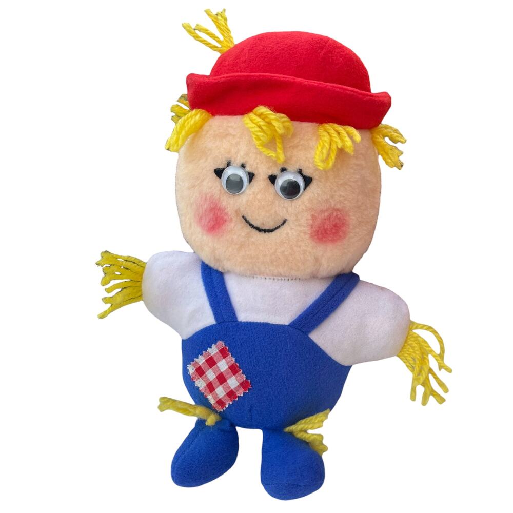 1983 Del Monte Country Yumkin Shoo-Shoo Scarecrow Plush Doll 13"